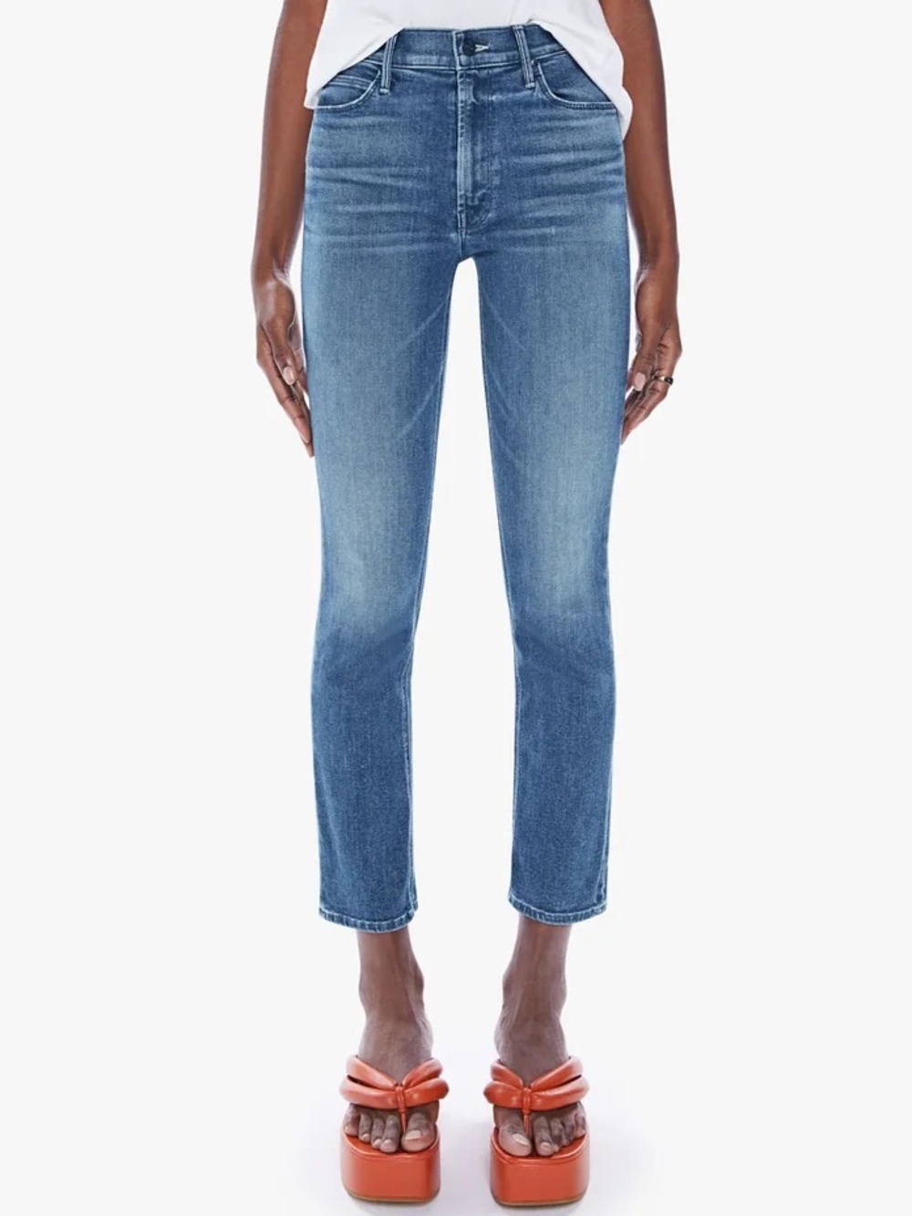 Mother Denim The Mid Rise Dazzler Ankle Jeans in Wish On A Star Size 28